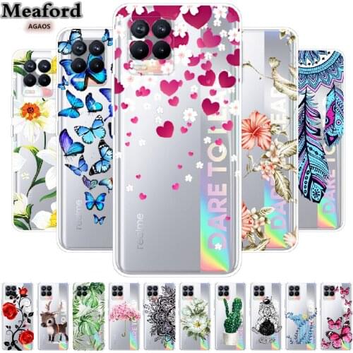For Realme 8 Pro Case Silicone Clear TPU Soft Phone Case Cover For OPPO Realme 8 Pro 5 Cover Realme8 Transparent Bumper Coques