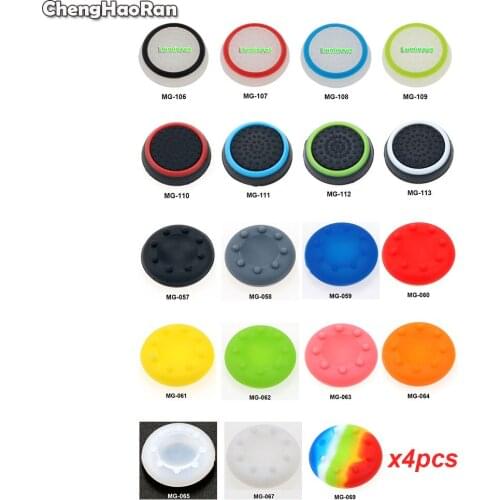 ChengHaoRan 4pcs Thumb Stick Grips Caps For PS5 PS4 Slim PS3 Switch Pro Silicone Analog Joystick Grips Cover For Xbox One/360