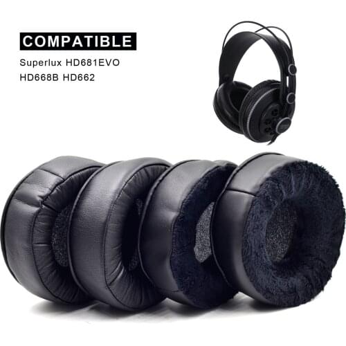 Defean replacement Ear pads Earpad cushion foam for Superlux HD681EVO HD668B HD681 HD681B HD662 Sleeve Headset