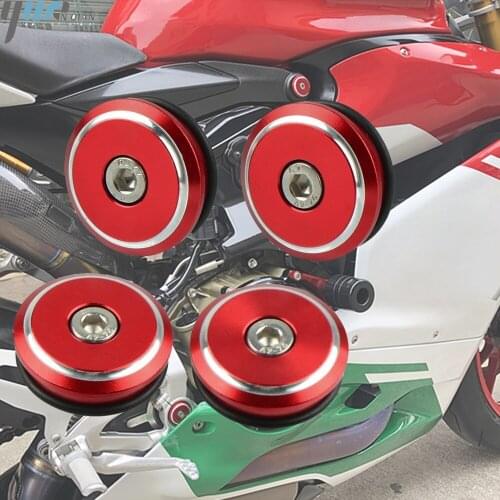 For Ducati Panigale 959 1199 1199 S 1299 1299S Panigale V4 S Motorcycle Aluminum Frame Hole Caps Cover Fairing Guard Accessories