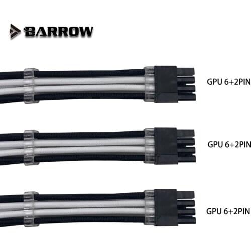 Male to Female Power Extension Cables kit use for 24Pin Motherboard /8Pin CPU /8Pin GPU /18AWG Transfer Cable / Length 30cm