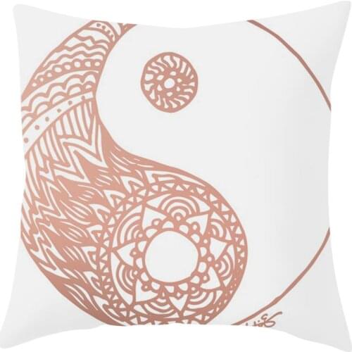 Square Throw Pillow Cover Polyester Printed Decorative Pillowcase Home Sofa Chair Car Bed Decorations