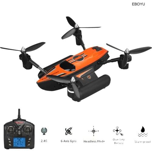 WLToys Q353 Triphibian 2.4G 6-Axis Gyro Air-Ground-Water RC Quadcopter Headless Mode One Key Off / Return RTF RC Drone