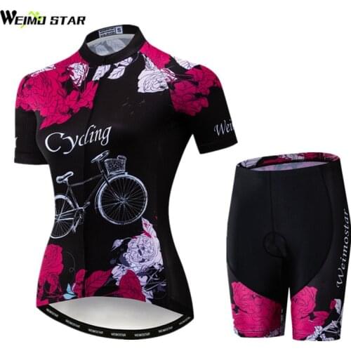 Weimostar Summer Cycling Clothing Women Short Sleeve Anti-sweat Cycling Wear Quick Dry Bicycle Clothing Team Cycling Jersey Set