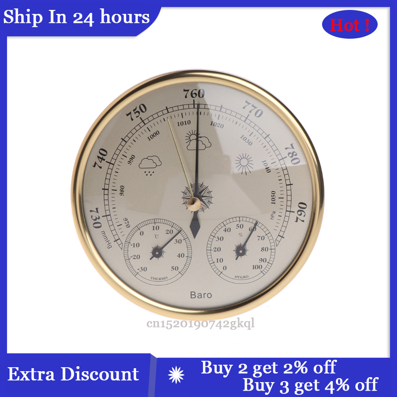 Wall Mounted Household Barometer Thermometer Hygrometer Weather Station Hanging