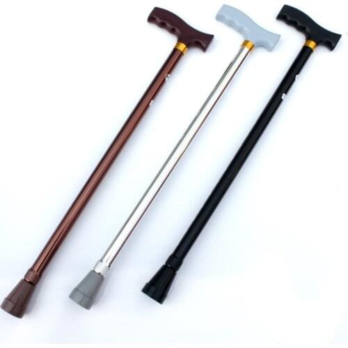 NEW 2018 Outdoor thick aluminum telescopic cane adjustable height old man walking stick slippery sticks eldery wandelstok