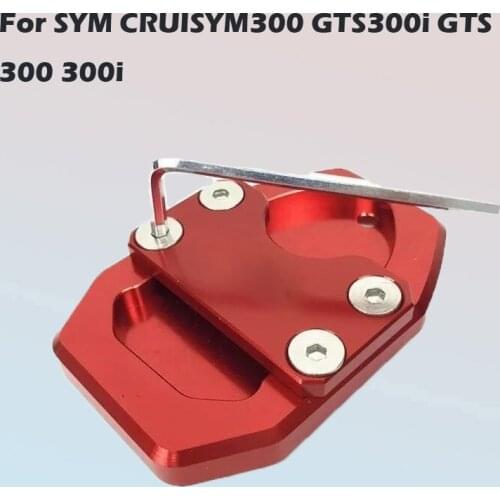 For SYM CRUISYM300 GTS300i GTS 300 300i Motorcycle CNC Kickstand Foot Side Stand Support Plate Enlarge Stand Extension Pad