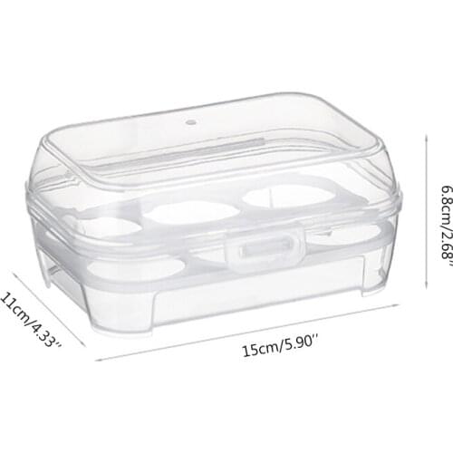 Transparent 6 Grids Travel Beauty Powder Puff Storage Box Makeup Egg Drying Case New 2021