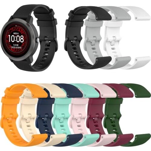 Rubber Strap for Garmin Vivoactive 3/Vivomove 3s Watch Bands 18mm 20mm Watch Strap for Garmin Vivoactive 4 Band 22mm