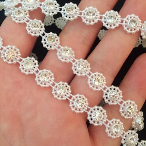 DIY10 yard resin crafts dress with diamond lace wedding decoration party material -D58i1