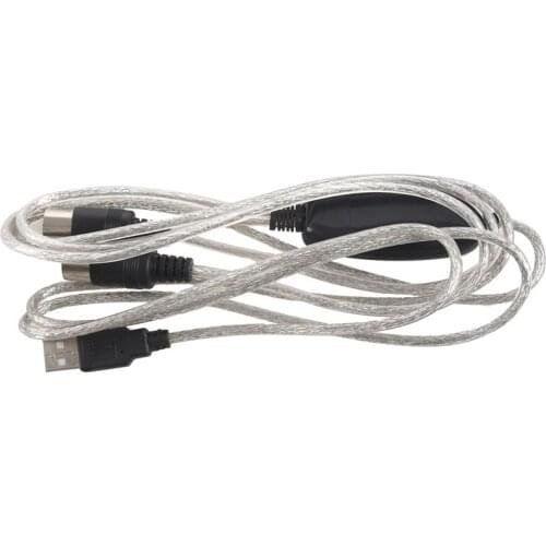 Semoic USB IN-OUT MIDI Cable Converter PC to Music Keyboard Adapter Cord