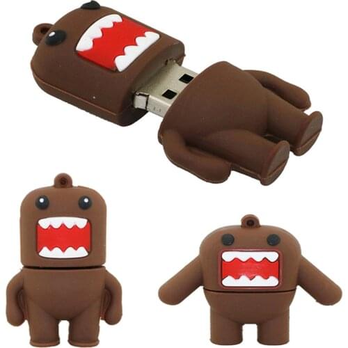 Japanese Domo Kun Pen drive 64GB Personalized Pendrive 128 8 16 GB Cle USB Key Stick 4GB 8GB 32GB 256GB 128GB Flash Drive USB2.0