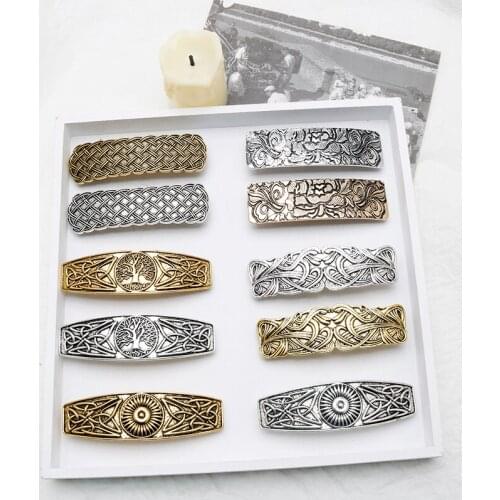 North Viking Hairpin Vintafe Celtics Knots Crown Metal Hair Barrettes Amulet Slide Hair Clip Accessories Gift For Women