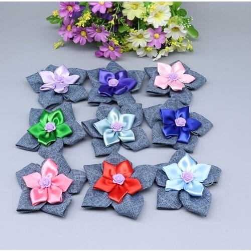 CYHGM silk ribbon hair pins and clips flower headwear cute spinki do wlosow Barrettes kids Hair Accessories D24-1