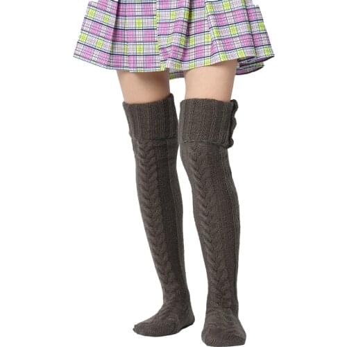 Women Crochet Knitted Stocking Leg Warmers Boot Cover Spring Soft Thick Casual Leisure Accessories New Solid Stocking