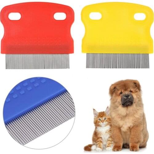 1 pcs Pet Stainless Steel Flea Comb For Cats Dogs Comfort Flea Hair Grooming Tools Deworming Brush Short Long Hair Fur Remove