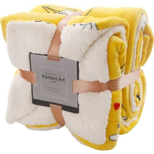 150*100cm BABY Cartoons Flannel Blanket Double Layer High Quality Warm Soft Baby Blankets Use In Spring, Autumn and Winter Quilt