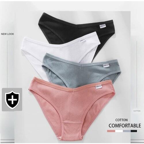 3PCS/Lot Sexy Briefs Seamless Women Low-Rise Panties Underwear Antibacterial Cotton Crotch Underpant Intimates трусы женские