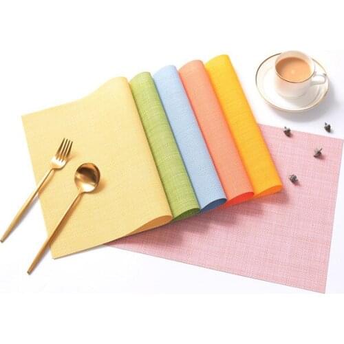 4 Piece Color Anti-skid Restaurant Table Mat Waterproof Table Mat Kitchen Accessories Place Mat Western Place Mat Thicken