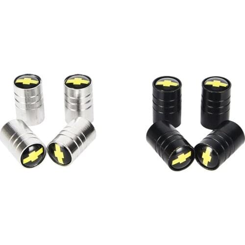 4 pcs New Fashion Car styling Wheel round Tire Valve Caps for Chevrolet Colorado Cruze Spark Captiva Malibu Trax Aveo