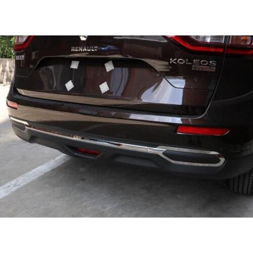 Car stainless steel Rear door tailgate frame Bottom trunk plate trim hoods Fit For Renault Koleos 2017 2018