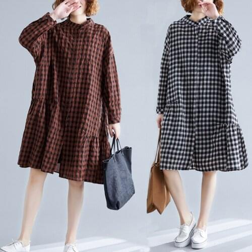 Will spring a new simple grid han edition joker literary leisure dress cardigan