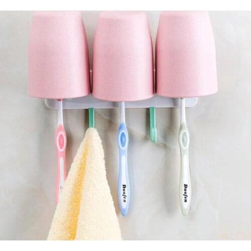 Toothpaste Cups Storage Shelf Cup Toothbrush Box Tooth Toothpaste Cup Storage Racks Bathroom Wall Toothbrush Storage Shelves