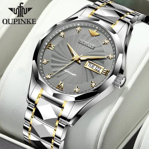 OUPINKE Mens Mechanical watches sapphire glass Luxury Automatic Wristwatch Stianless Steel Waterproof relogio masculino Gifts