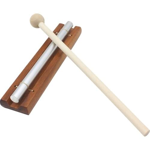Wooden Base 1 Pc Solo Mini Meditation Chime W/ Mallet Percussion Instrument