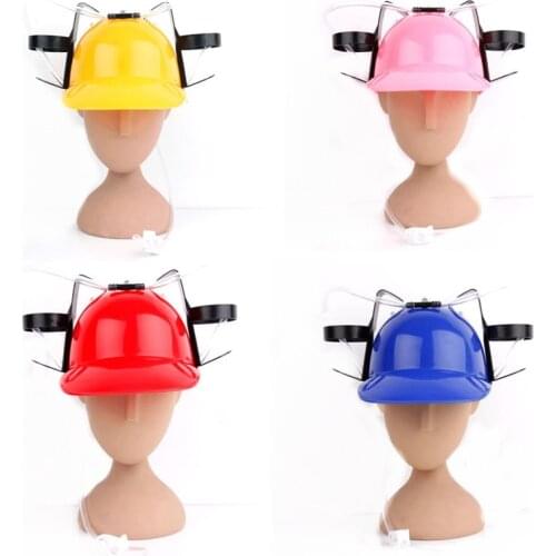 Beverage Holder Helmet Drinking Straws Handfree Beer Drinking Hat Lazy Helmet Party Favors For Kids Birthday
