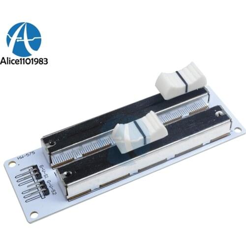 Double Row Sliding Linear Potentiometer Module Electronic Building Block 10K For Arduino Mixer Linear Sliding Resistance Board