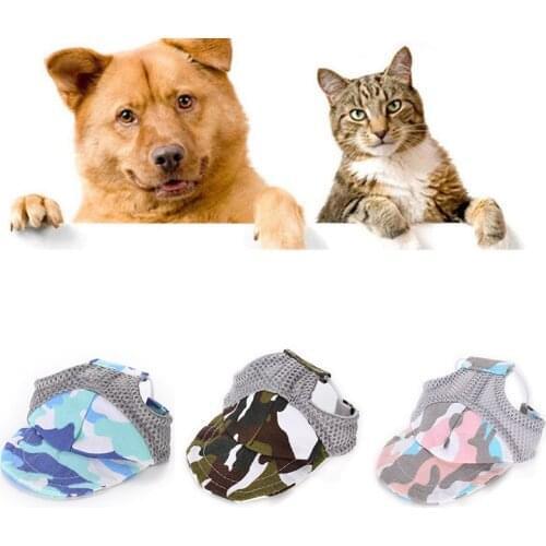 Breathable Dog Cap Outdoor Mesh Canvas Hat For Small Medium Dogs Adjustable Cowboy Hat Fashion Summer Sunhat Caps Pet Products