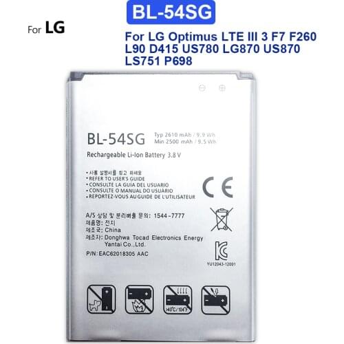 G3mini BL-54SH BL-54SG Battery for LG Optimus LTE III 3 F7 F260 L90 D415 US780 LG870 US870 LS751 P698 LG MAGNA - H502