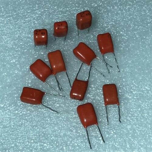 Hot spot 63V1UF 105K63V 6*6*10MM orange coupling electrodeless film capacitor 5MM (Inductor)