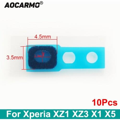 Aocarmo 10Pcs/Lot For Sony Xperia XZ1 XZ3 X1 X5 Top Bottom Microphone Mesh 4.5x3.5mm Grid Mic Waterproof Adhesive Membrane