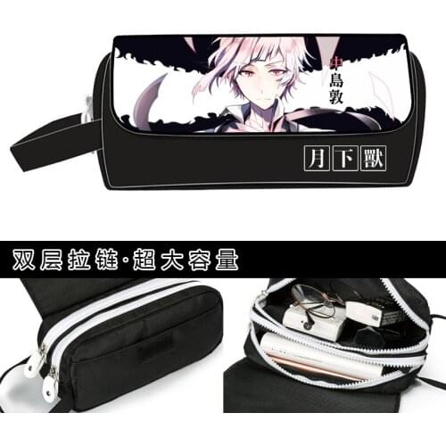 Anime Bungo Stray Dogs Wallet Purse Cosmetic Stationery Pencil Bag Girls Boys Gift Back to School Hand Bag Portable