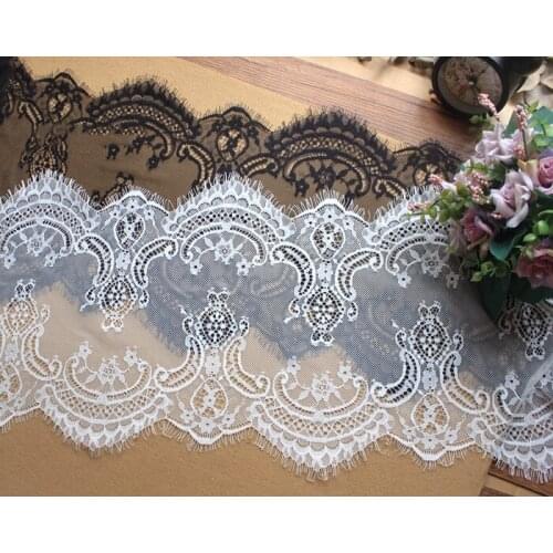 Lace accessories / doll lace / underwear lace white black color lace 25CM