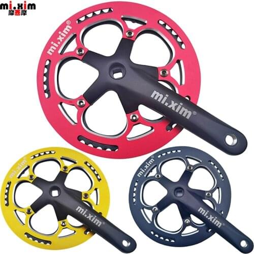 Mi.Xim 53T Road bike Chain Wheel Small Wheel Bike Folding Bike 53 teeth Single tooth Chain Wheel with Shield 170mm Crank