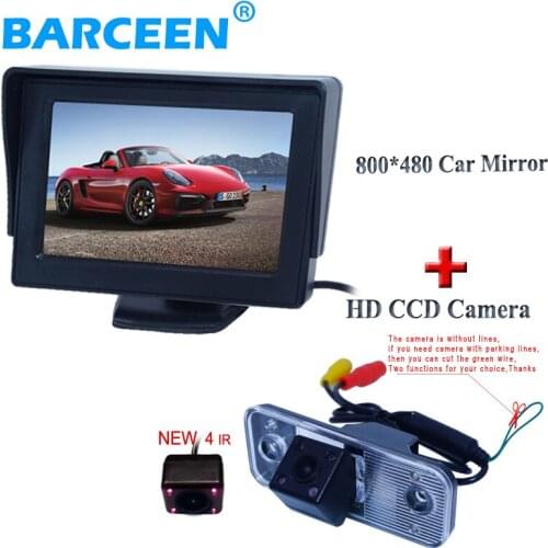 4.3"car monitor+ir lights car rear reversing camera wire to sell at favorable price for Hyundai new Santafe Santa Fe Azera