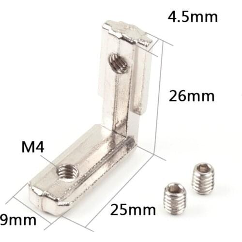 20 30 40 45 series New T-slot L-type 2020 aluminum connector 90 degree Inside bracket Eu standard aluminum profile parts