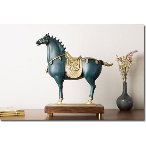 Limited Edition -best gift # TOP office home Shop business Collection # Propitious Tang Dynasty horse bronze Sculpture decor ART