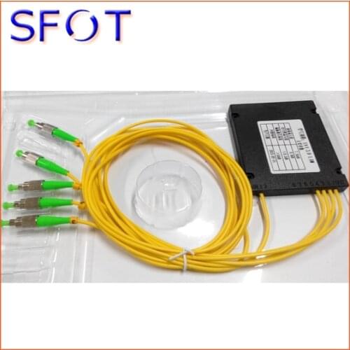 Fiber Optic Splitter, FBT 1*4 Splitter, four window coupler, with FC/APC connectors