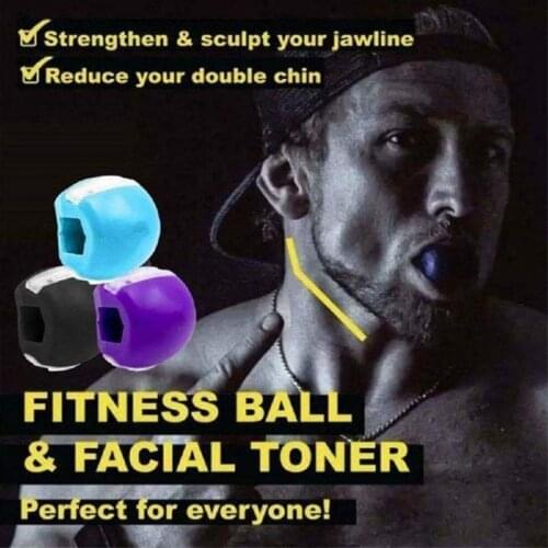 Food Grade Silicone Jaw Line Neck Simulator Mandible Muscle Exercise Firming Facial Texture Trainin Face-lifting Fitness Ball