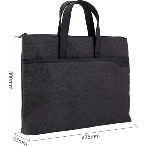 Portable briefcase zipper file bag computer bag large capacity business bag 300*425mm office storage bag deli 63750