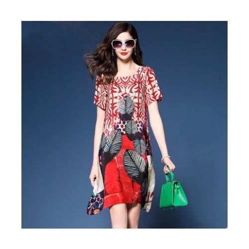 Летние платья из шелка QPFJQD China At AliExpress