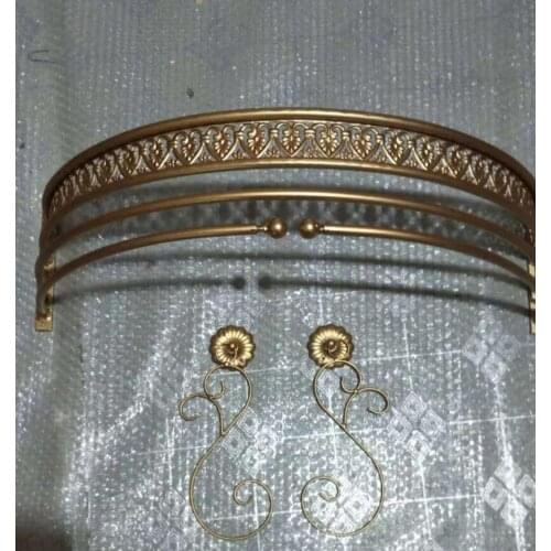 European style rural iron princess bed curtain frame curtain head curtain cloth display stand