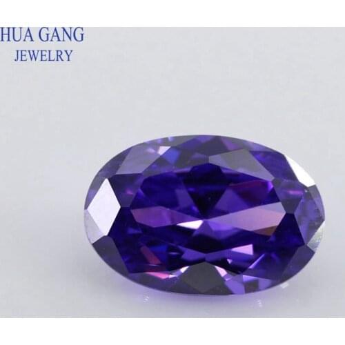 Size 2x3~18x25mm Oval Shape Cut 5A Violet CZ Stone Synthetic Gems Cubic Zirconia For Jewelry Wholesale Free Shipping