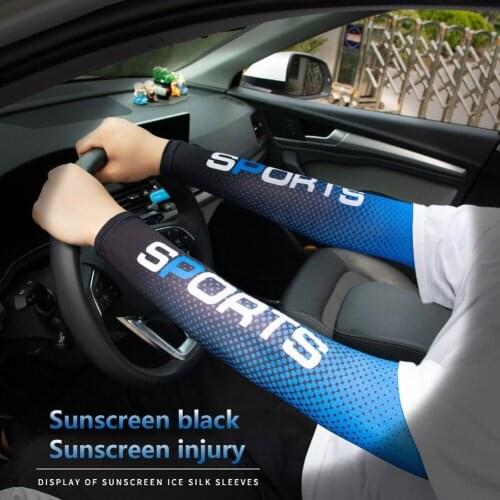 Sports Cycling Arm Sleeves Face Mask Scarf Ice Silk Arm Warmer Breathable Sunscreen Arm Guard Running Basketball Arm Cover Cuff