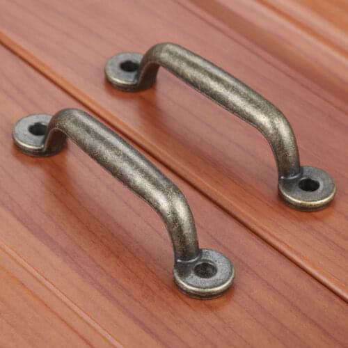 75mm/2.95inch Antique \Furniture Handle Cabinet Handle and Knobs Door Handle Cupboard Drawer Kitchen Wood Box Pull with Screws