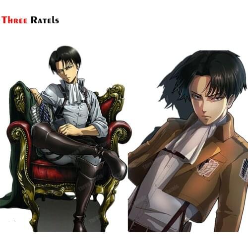 Three Ratels A429 Levi Shingeki No Kyojin For Suzuki Motorcycle Stickers Anime Cartoon Decal Automobiles & Motorcycles
